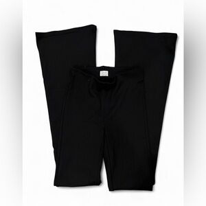 Black flared stretchy pants
